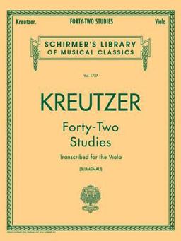 42 Studies Transcribed for the Viola Schirmer Library of Classics Volume 1737 Viola Method  9780793554539 Front Cover
