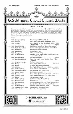 Halleujah Amen from Judas Maccabeus