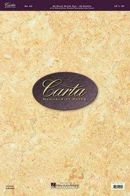 Carta Manuscript Paper No. 23 - Professional