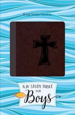 KJV Study Bible for Boys Autumn Bark, Cross Design Duravella