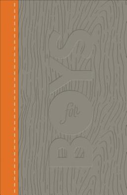 CSB Study Bible for Boys Charcoal/Orange, Wood Design LeatherTouch