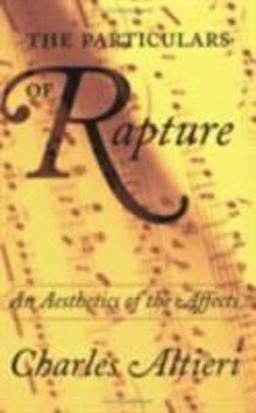 Particulars of Rapture An Aesthetics of the Affects  9780801488436 Front Cover