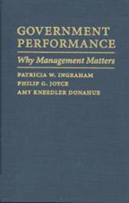 Government Performance Why Management Matters  9780801872280 Front Cover