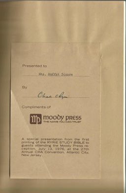 The Ryrie Study Bible