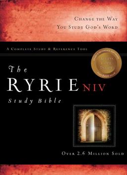The Ryrie Niv Study Bible Genuine Leather Burgundy Red Letter Indexed