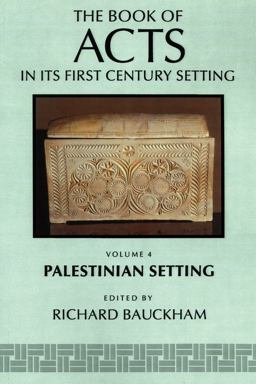 Book of Acts in Its Palestinian Setting  9780802847898 Front Cover