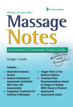 Massage Notes A Pocket Guide to Assessment and Treatment  9780803600157 Front Cover