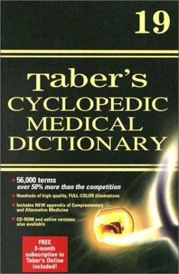 Taber's Cyclopedic Medical Dictionary Plain 19th 9780803606555 Front Cover