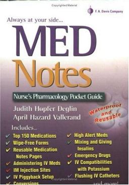 MedNotes Nurse's Pocket Pharmacology Guide  9780803611092 Front Cover