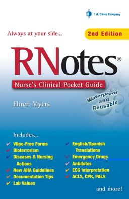 RNotes Nurse's Clinical Pocket Guide 2nd 9780803613355 Front Cover