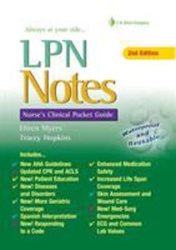 LPN Notes Nurse's Clinical Pocket Guide 2nd 9780803617674 Front Cover