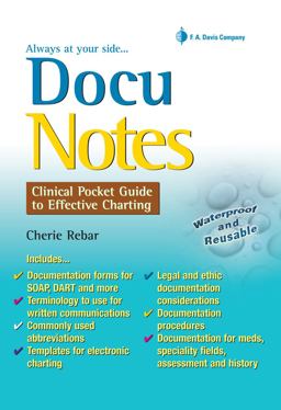DocuNotes Clinical Pocket Guide to Effective Charting  9780803620926 Front Cover