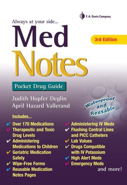 MedNotes Pocket Drug Guide 3rd 9780803621398 Front Cover