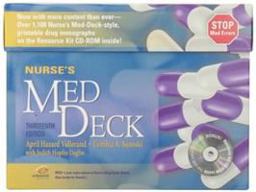 Nurse's Med Deck + Resource Kit CD-ROM 13th 9780803628359 Front Cover