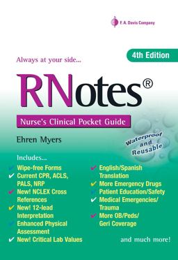 RNotesï¿½ Nurse's Clinical Pocket Guide 4th 9780803640245 Front Cover