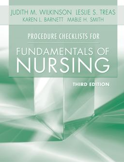 Procedure Checklists for Fundamentals of Nursing 3rd 9780803640788 Front Cover