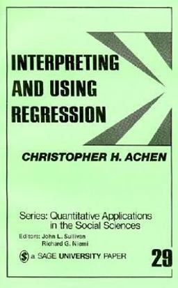 Interpreting and Using Regression  9780803919150 Front Cover