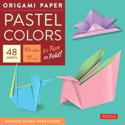 Origami Paper - Pastel Colors - 6 3/4 - 48 Sheets Tuttle Origami Paper: High-Quality Origami Sheets Printed with 6 Different Colors: Instructions for 6 Projects Included  9780804835466 Front Cover