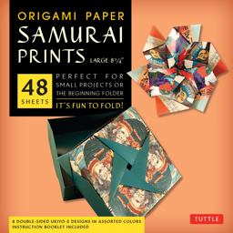Origami Paper - Samurai Prints - Large 8 1/4 - 48 Sheets Tuttle Origami Paper: Origami Sheets Printed with 8 Different Designs: Instructions for 6 Projects Included  9780804843461 Front Cover