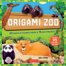 Origami Zoo Kit Make a Complete Zoo of Origami Animals!: Kit with Origami Book, 15 Projects, 40 Origami Papers, 95 Stickers and Fold-Out Zoo Map  9780804846219 Front Cover