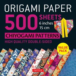 Origami Paper 500 Sheets Chiyogami Patterns 6 15cm Tuttle Origami Paper: Double-Sided Origami Sheets Printed with 12 Different Designs (Instructions for 6 Projects Included)  9780804849234 Front Cover