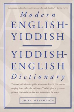 Modern English-Yiddish Dictionary  9780805205756 Front Cover