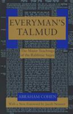 Everyman's Talmud The Major Teachings of the Rabbinic Sages  9780805210323 Front Cover