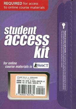 WebCT Student Access Kit for Principles of Human Physiology