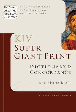 KJV Super Giant Print Dictionary and Concordance  9780805494921 Front Cover