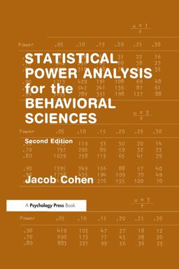 Statistical Power Analysis for the Behavioral Sciences 2nd 9780805802832 Front Cover