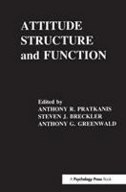 Attitude Structure and Function  9780805803235 Front Cover
