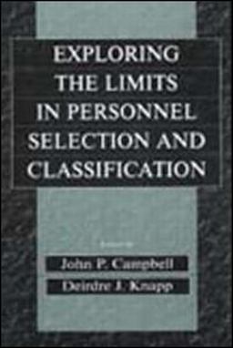 Exploring the Limits in Personnel Selection and Classification  9780805825534 Front Cover