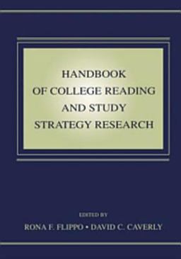 Handbook of College Reading and Study Strategy Research  9780805830040 Front Cover