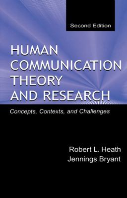 Human Communication Theory and Research Concepts, Contexts, and Challenges 2nd 9780805830088 Front Cover
