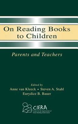 On Reading Books to Children Parents and Teachers  9780805839685 Front Cover