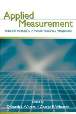 Applied Measurement Industrial Psychology in Human Resources Management  9780805858679 Front Cover
