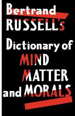 Dictionary of Mind Matter and Morals  9780806529363 Front Cover