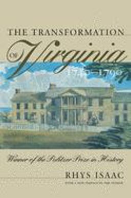 Transformation of Virginia, 1740-1790 2nd 9780807848142 Front Cover