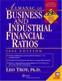 Almanac of Business and Industrial Financial Ratios 39th 9780808017592 Front Cover