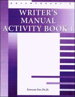 Student Activity Books: Writer's Manual Activity Book 1 (10 Pack)
