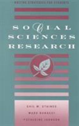 Social Sciences Research Writing Strategies for Students  9780810837164 Front Cover