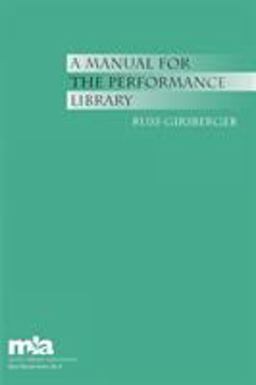 Manual for the Performance Library  9780810858718 Front Cover