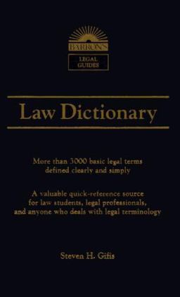 Law Dictionary 4th 9780812033809 Front Cover