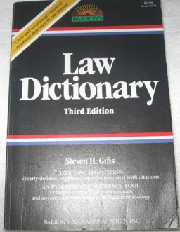 Law Dictionary 3rd 1991 9780812046281 Front Cover