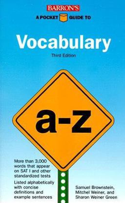 Pocket Guide to Vocabulary 3rd 1997 9780812098181 Front Cover