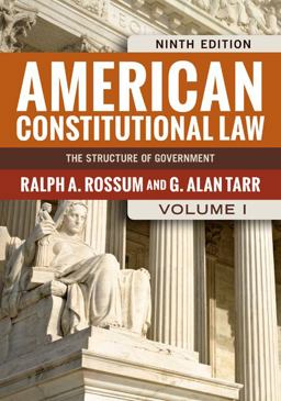 American Constitutional Law The Structure of Government 9th 9780813347455 Front Cover