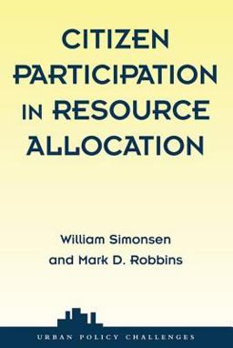 Citizen Participation in Resource Allocation  9780813368245 Front Cover