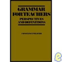 Grammar for Teachers Grammar for Teachers