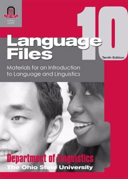 Language Files Materials for an Introduction to Language and Linguistics 10th 9780814251638 Front Cover