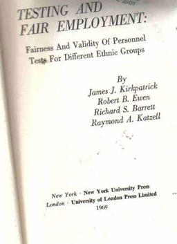 Testing and Fair Employment